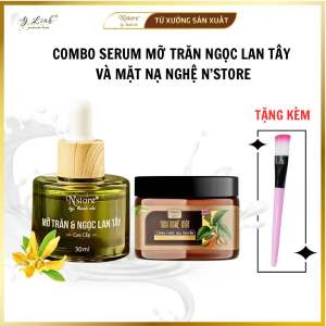 (COMBO) MẶT NẠ NGHỆ VÀ SERUM MỠ TRĂN NGỌC LAN TÂY N’STORE GIÚP TRẮNG DA MỜ SẠM NÁM TINH MẬT NGHỆ BY THANH NHI