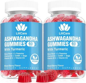 [COD] Lilicare Organic Ashwagandha Gummy With Turmeric For Women & Men Immune Dietary Support Supplement 60 Counts - Ashwagandha Blend Gummies Combination Supplements