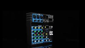 Depusheng | 5 Channel USB Mixer Depusheng DJ Sound Controller Mini Mixer Professional Audio Portable Sound Mixing Console with 256 DSP