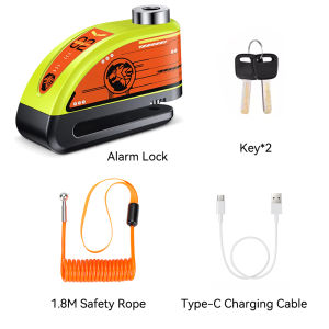 Elecpow Bicycle Motorcycle Burglar Alarm Disc Brake Lock 120dB Rechargeable Waterproof Bike Scooter Anti Theft Alarm