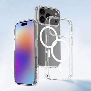 For iPhone 17 Pro Max 16 15 14 13 12 Mini Plus Air Magsafe Case Clear Tranparent Magnetic Wireless Charging Cover Drop Protect