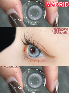 (COD) EYESHARE 2 buah/1 pasang softlens MADRID Seri lensa warna softlens soflen pasang color alam Lensa mode GRAY/RED/BROWN softlens mata diameter 14.0MM Tersedia selama 12 bulan/1 Tahunan