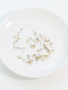 200pcs/lot Short Brass Crimp Tube Beads Metal Crimps Cord End Stopper for DIY Bracelet Necklace Jewelry Making Accessories