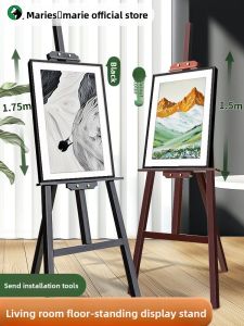 Marie’s | Folding Walnut/Solid Wood Easel For Art Students Sketching Oil Painting Exhibition Home Use