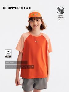chopiyopi | Childrens Color-block Short Sleeve Quick Dry Summer Sport T-shirt