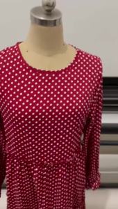 bohemian Dot Print Muslim Dress Casual Elegant Abaya Festival Party ruffles Kaftan