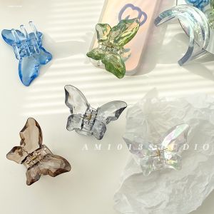 Mermaid Crystal Butterfly Grip Super Fairy Barrettes Female Online Influencer 2022 New Ins Shark Clip Hair Clip Headdress