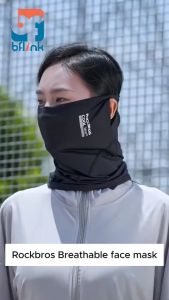 ROCKBROS Summer Bandanas Hanging Ear Face Mask wind Protection Seamless Neck Gaiter ice silk men and women neck scarf