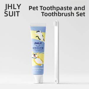 JHLY | Dental Hygiene Pet Toothbrush and Toothpaste Set for Cats and Dogs