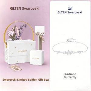 GLTEN | Shiny Zircon Violet Wisteria Butterfly Hand Chain