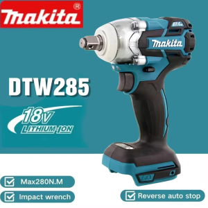 Makita | Makita DTW285 18V Cordless Brushless Impact Wrench 600N·m 1/2 Inch Square Drive for Automotive Repair and Brake Maintenance