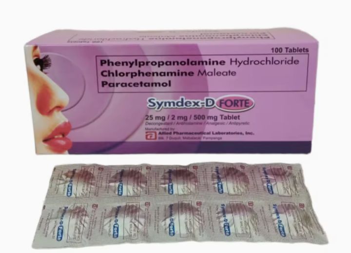 Symdex D Forte Phenylpropanolamine Hydrochloride Chlorphenamine Meleate Paracetamol For Cold