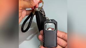 Boruit | BORUiT LED Keychain Flashlight Mini Pocket Light With Bottle Opener Type-C Rechargeable Torch Outdoor Camping Emergency Lantern