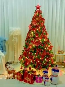 Christmas tree set 90CM/120CM/150CM/180CM Christmas Decoration for home 2025 Christmas Accessories Holiday Decoration DIY decoration Christmas tree Full Set decorative tree with lights