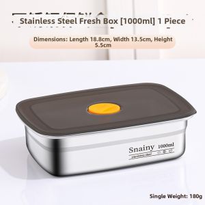 CHUANGSHUNFU | Stainless Steel Food Grade Lunch Box Long Rectangular Airtight
