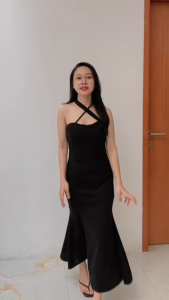 black fitted dress formal french retro vintage midi dress plus size 2xl red cocktail dress for women dress hitam panjang wanita tanpa lengan