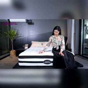 Nệm lò xo túi cao 30cm cao cấp HIGHEND EUROTOP SAMICK FURITURE Hàn Quốc - Bảo vệ cột sống