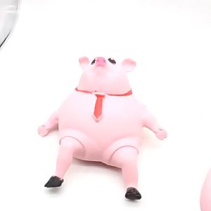 Squeeze Pink Pigs Antistress Toy / Babi Merah Muda / Mainan TPR Babi Merah Muda / Mainan Menghilangkan Stres Dengan Pasir Memori