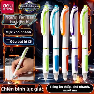 deli | Bút Viết Học Sinh Chống ồn Khô Nhanh Màu Đen
