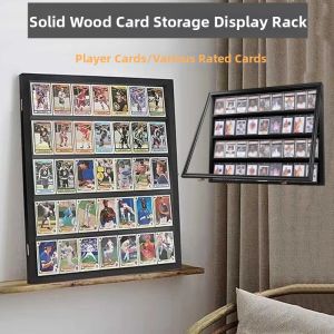 Sports Card Display Rack Wall Mounted Baseball Card Organizer Storage Frame Athletic Memorabilia Showcase Holder