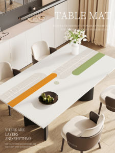 Waterproof Oil-resistant Tablecloth Luxury Sensation Dining Table Mat Easy-care PVC Protective Pad for Kitchen Restaurant Living Room Tea Table