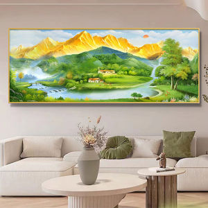 Handmade Diamond Painting Modern Minimalist Landscape Large Artwork for Living Room Full Diamond Studded Cross Stitch Picture