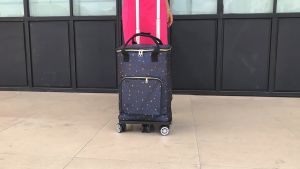 Ayuqi® Folding Shopping Trolley 5-wheel Large Capacity Retractable Grocery Market Trolley Shopping Cart
