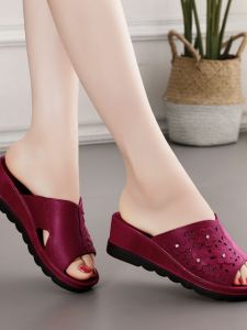 2024 New Arrival Wedge Sandals Womens Summer Pine High Heel Shoes Fashion Outdoor Womens Slippers Fashion All-Matching Trendy