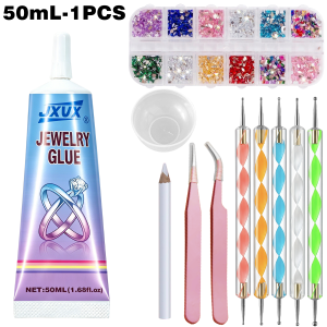 B7000 Jewelry Glue Clear with Precision Tip Bedazzling Glue Rhinestone GluesJewelry Making Nail Art DIY 1-4PCS 110ml.