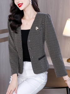 Fashionable Short Suit Jacket Womens Autumn Wear Slim Fit Elegant Style Slimming High End Feel Top Button Decoration Pocket