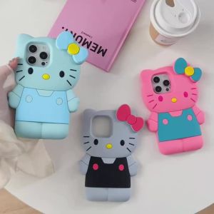 Sanrio | Ốp Điện Thoại Hello Kitty Silicon Phong Cách Hàn Quốc INS Chống Sốc Thiết Kế Hoạt Hình Tương Thích Với iPhone 17/16/15/14/13/12/11 Pro Max