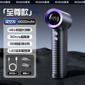 High-Speed Handheld Mini Fan Mu Ran Small Steel Cannon Leafless Fan Portable Outdoor Car Snow Blower Dust Blower Water Drier