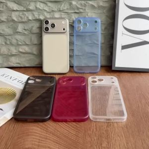 Original Color Soft Silicone Ultra Thin Matte Clear Case for iPhone 17 16 15 14 13 Pro Max Shockproof Large Camera Bumper Cover