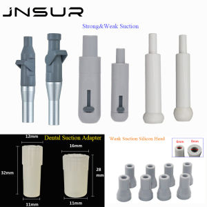 Dental Saliva Ejector Suction Tool Dentist Strong Weak Suction Adaptor Silicone/Plastic Transfer Head Dental Chair Instrument
