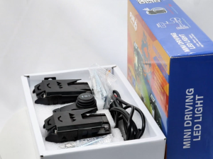FUNTIMES 2PCS Universal Motorcycle Light Upgraded Devils Eye 20W LED Spotlight Set with Switch