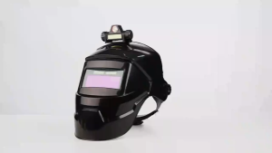 PUCUK Topeng Helm Las Listrik Otomatis Gelap Terang Full Wajah + Senter LED True Color Welding Mask