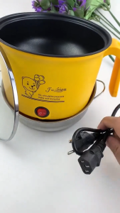 Panci Listrik Elektrik Cooker Stainless Steel Teflon Cooking Pot Rice Cooker Mini Panci Elektrik Serbaguna Multifungsi Ukuran 18cm / Panci Listrik Elektrik Murah