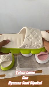 Sandal Slop Wedges Wanita Karet Tebal  Import  W8101-5 Slop Wanita  Karet Sandal Wanita Wedges  Kekinian Import