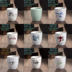 Retro Gốm Mini Gốm Ly Rượu Cho Phật Tặng Lễ Tôn Dáng Trắng Rượu Vang Vàng Bắn Kính Nhà Barware Cá Tính Kính