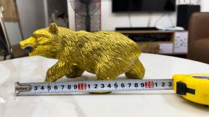 Tượng gấu bằng đồng DxRxC: 20x10x11cm nặng khoảng 1.4kg