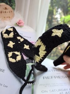 ผ้าคลุมผมแบบหนาปานกลางทำจากเส้นด้ายถักสำหรับผู้หญิง ทรงเรียบง่าย เครื่องประดับผมแฟชั่นสำหรับสวมใส่ในฤดูใบไม้ร่วง