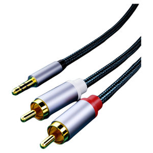 Audio Splitter Cable 3.5mm AUX to Dual RCA Converter Cable for Phone Computer Amplifier Sound System Red White Jacks Home Theater