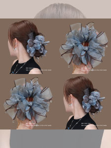 NING ZHOU | Luxury Bow Crystal Mesh Hair Bands