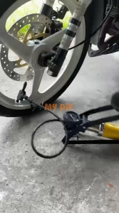 MYDIYHOMEDEPOT - BUSTER Heavy Duty Bicycle Pump Single Cylinder Pedal Foot Pump Pressure Gauge Pam Basikal JDX-0902A