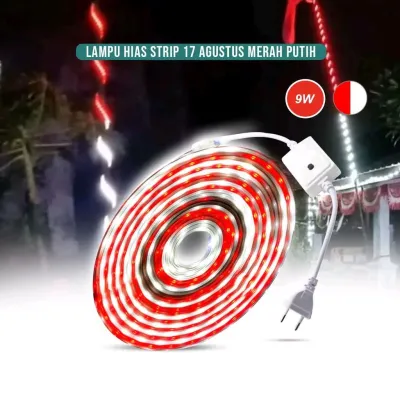 [ 7 METER ] Lampu Led Strip Merah Putih 7 METER 220v Bisa Kedap Kedip Perayaan 17 Agustus