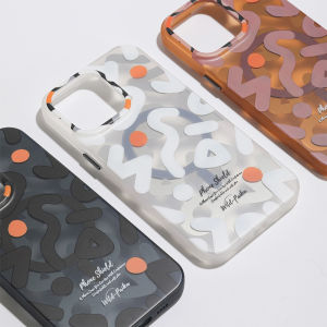 Artistic Graffiti Magnetic Phone Case For iPhone 16 15 14 13 12 Pro Max Plus For MagSafe Soft TPU Bumper+Hard Back Cover For iPhone 16 Pro Max Cartoon Pattern Matte Translucent Protection Casing