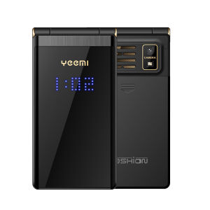 YEEMI M2+ LTE 4G Flip Mobile Phone 1800mAh 2.8 Screen Big Button Loud Speaker GSM 2G CellPhone Free Leather Bag Flashlight