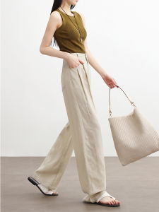 HIPPIE MISS | High Waist Slimming Summer Linen Tencel Casual Pants