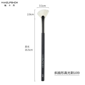 MAKEUPSHOW Fan-Shaped Highlight Brush Small Size Blush Brush Makeupshow Makeup Brush Detail Brush Nose Shadow Oblique Brush U09