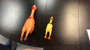 Funny Screaming Rubber Shrilling Chicken Rooster Squeeze Sound Toy Pet Dog Toys